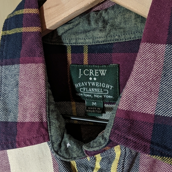 J Crew Factory Heavyweight Flannel Medium Purple - Picture 2 of 3
